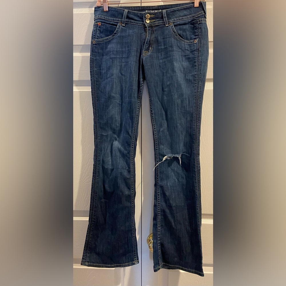 Hudson Signature Midrise Bootcut Jeans Women 31x32 Stretch Flap Pockets